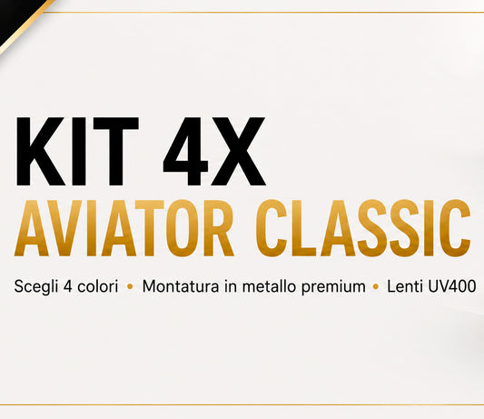 Kit 4× - Occhiali Aviator